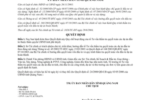 Quyết định 57/2004/QĐ-UB Quy chế hoạt động tổ Tư vấn thẩm tra quyết toán dự án đầu tư Quảng Nam