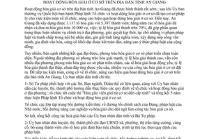 Chỉ thị 25/2004/CT-UB kiện toàn, củng cố tổ chức, nâng cao hiệu quả hoạt động hòa giải cơ sở An Giang