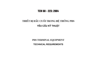 Tiêu chuẩn ngành TCN 68-223:2004 về thiết bị đầu cuối trong hệ thống PHS - Yêu cầu kỹ thuật do Bộ Bưu chính Viễn thông ban hành