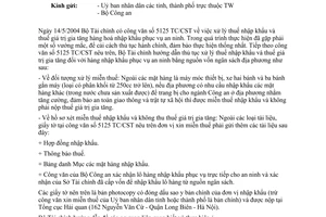 Công văn  8499 TC/TCHQ  thuế nhập khẩu, thuế GTGT hàng nhập khẩu phục vụ an ninh bằng ngân sách địa phương