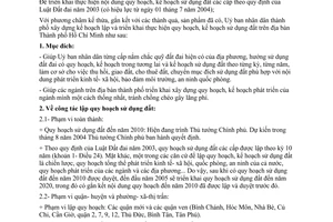 Công văn  4595/UB-ĐT lập và triển khai thực hiện quy hoạch, kế hoạch sử dụng đất trên địa bàn  Hồ Chí Minh