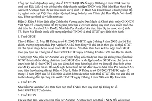 Công văn 2443 TCT/ĐTNN  thuế TNDN của nhà thầu chính