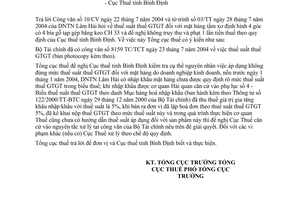 Công văn 2455 TCT/DNK  chính sách thuế GTGT