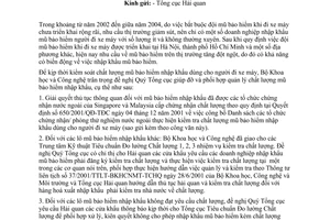 Công văn  1915/BKHCN-TĐC quản lý chất lượng mũ bảo hiểm nhập khẩu