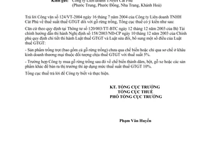 Công văn 2478 TCT/ĐTNN  thuế suất thuế GTGT sản phẩm gỗ rừng trồng