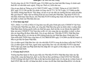 Công văn  2569 TCT/ĐTNN  hướng dẫn chính sách thuế nhà thầu nước ngoài