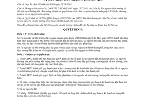 Quyết định số 278/2004/QĐ-UB chức năng nhiệm vụ quyền hạn cơ cấu Sở TN&MT