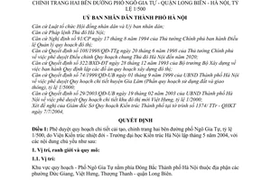 Quyết định 120/2004/QĐ-UB Quy hoạch chi tiết cải tạo, chỉnh trang hai bên đường phố Ngô Gia Tự-Quận Long Biên-Hà Nội, tỷ lệ 1/500