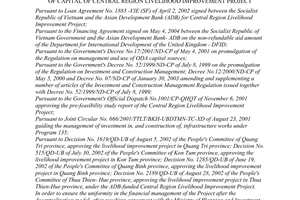 Circular No. 77/2004/TT-BTC of August 4, 2004 guiding the mechanism on financial management and disbursement of capital of central region livelihood improvement project