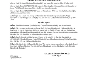 Quyết định 184/2004/QĐ-UB Quy chế làm việc Uỷ ban nhân dân tỉnh Quảng Ngãi