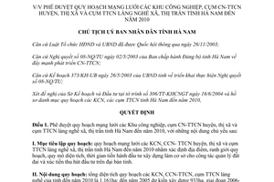 Quyết định 1058/QĐ-UB 2004 quy hoạch khu công nghiệp cụm công nghiệp Hà Nam