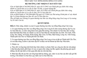 Quyết định 194/2004/QĐ-UBDT chức năng, nhiệm vụ cơ cấu tổ chức Cơ quan thường trực khu vực ĐBSCL