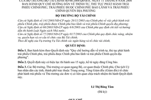 Quyết định 66/2004/QĐ-BTC Quy chế hướng dẫn trình tự, thủ tục phát hành trái phiếu Chính phủ, trái phiếu bảo lãnh,chính quyền địa phương