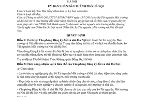 Quyết định 129/2004/QĐ-UB thành lập Văn phòng Đăng ký đất nhà Hà Nội