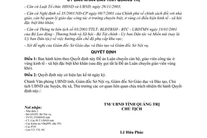 Quyết định 2512/2004/QĐ-UB luân chuyển giáo viên vùng khó Quảng Trị