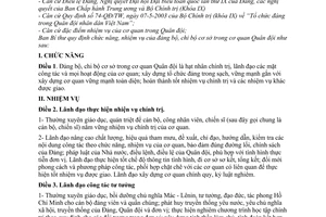 Quyết định 110-QĐ/TW  chức năng nhiệm vụ Đảng bộ chi bộ cơ sở