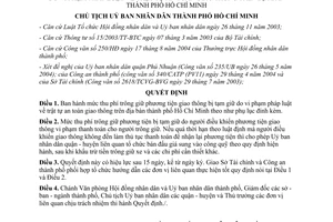 Quyết định 4076/QĐ-UB phí trông giữ phương tiện giao thông vi phạm trật tự