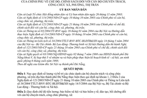 Quyết định 141/2004/QĐ-UB chế độ, chính sách cán bộ chuyên trách, công chức xã, phường, thị trấn hướng dẫn 121/2003/NĐ-CP