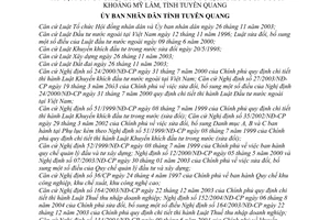 Quyết định 66/2004/QĐ-UB Quy định tạm thời chính sách khuyến khích đầu tư