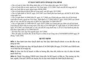 Quyết định 44/2004/QĐ-UB  khuyến khích và ưu đãi đầu tư