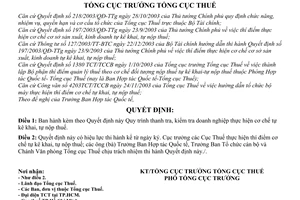 Quyết định 1322/2004/QĐ-TCT-HTQT Quy trình thanh tra, kiểm tra doanh nghiệp thực hiện cơ chế tự kê khai, tự nộp thuế