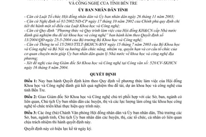 Quyết định 3320/2004/QĐ-UBND  phương thức làm việc Hội đồng Khoa học