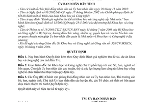 Quyết định 3319/2004/QĐ-UBND Đánh giá nghiệm thu đề tài, dự án khoa học