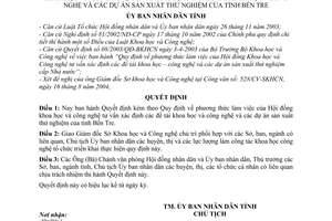 Quyết định 3316/2004/QĐ-UBND phương thức làm việc Hội đồng khoa học