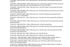 Tiêu chuẩn Việt Nam TCVN 6096:2004 về nước uống đóng chai do Bộ Khoa học và Công nghệ ban hành