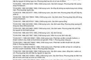 Tiêu chuẩn Việt Nam TCVN 6213:2004 về nước khoáng thiên nhiên đóng chai do Bộ Khoa học và Công nghệ ban hành