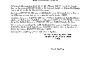 Công văn  9913 TC/CST áp dụng thuế nhập khẩu phôi thép  QĐ 53/2004/QĐ-BTC