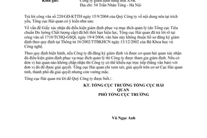 Công văn  4473 /TCHQ-GSQL  trả lời vướng mắc giám định hàng hoá XNK