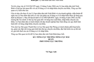 Công văn  4542/TCHQ-GSQL  thủ tục hải quan  hàng hoá NK chuyển qua cửa khẩu