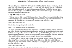 Công văn  3126 TCT/TVQT thông báo phát hành Biên lai CTT10B, Chứng từ khấu trừ thuế thu nhập cá nhân CTT54