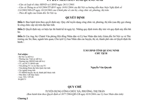 Quyết định 3077/2004/QĐ-UB Quy chế tuyển dụng công chức xã, phường, thị trấn trên địa bàn tỉnh Quảng Ninh