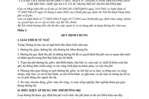 Thông tư 90/2004/TT-BTC hướng chế độ thu nộp quản lý sử dụng phí sử dụng đường bộ