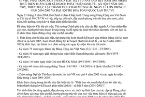 Chỉ thị 31/2004/CT-TTg phát động đợt thi hết năm 2005 thực hiện thắng lợi kế hoạch phát triển kinh tế xã hội 5 năm 2001-2005