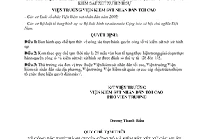 Quyết định 121/2004/QĐ-VKSTC Quy chế thực hành quyền công tố và kiểm sát xét xử