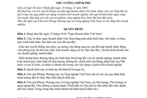 Quyết định 990/QĐ-TTg  Ngày Doanh nhân Việt Nam