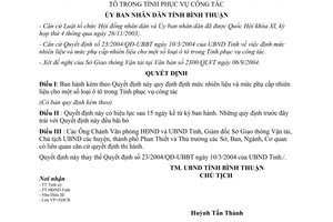 Quyết định 70/2004/QĐ-UBBT Định mức nhiên liệu ô tô trong phục vụ công tác Bình Thuận