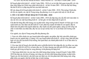 Chỉ thị 33/2004/CT-TTg xây dựng kế hoạch phát triển kinh tế xã hội 5 năm 2006-2010