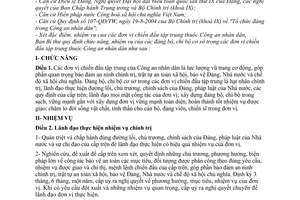 Quyết định 124-QĐ/TW  chức năng nhiệm vụ Đảng bộ chi bộ cơ sở