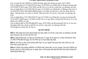 Quyết định 1307/2004/QĐ-UB  cán bộ, công chức xã, phường, th