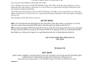 Quyết định 574/2004/QĐ-UB nhiệm vụ quyền hạn cơ cấu tổ chức cơ quan chuyên môn giúp Ủy ban nhân dân Lào Cai