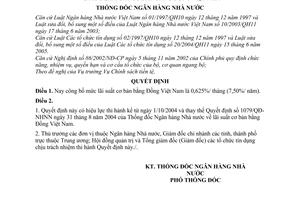 Quyết định 1254/QĐ-NHNN  mức lãi suất cơ bản bằng Đồng Việt Nam  thay thế 1079/QĐ-NHNN