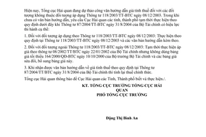 Công văn 4724/TCHQ-KTTT  giá tính thuế theo TT 87