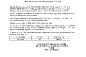 Công văn 5128/CV-KHCN  xác nhận điều kiện kỹ thuật, năng lực công nghệ và tỷ lệ nội địa hoá