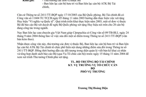 Công văn 11604 TC/TCCB sửa đổi TT 2411/TT-BQP
