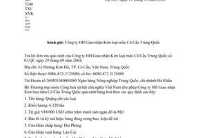 Công văn 5240 TM/XNK quá cảnh hàng hoá