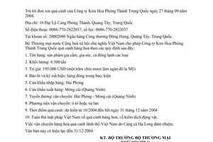 Công văn 5239 TM/XNK quá cảnh hàng hoá